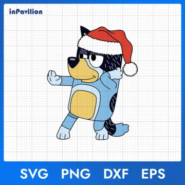 Bandit Dad Christmas SVG - Bluey Christmas SVG Cut File Download