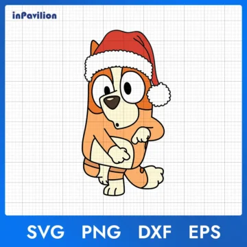 Bingo Dog Christmas SVG - Bluey Christmas Holiday Clipart