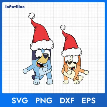 Bluey and Bingo Christmas SVG - Bluey Christmas SVG | Digital Download