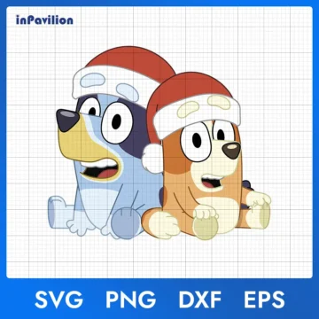 Bluey and Bingo Heeler Christmas SVG | Printable Designs