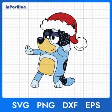 Bluey Bandit Christmas SVG - Bluey Christmas Files for Cricut