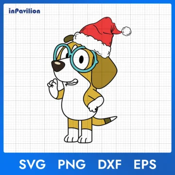 Bluey Honey Christmas SVG, Bluey Christmas Characters SVG | Printable Art