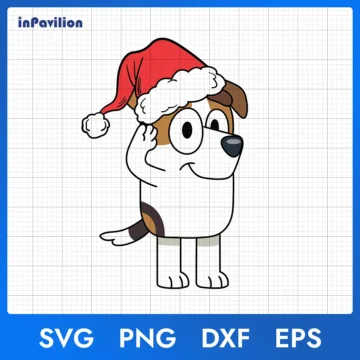 Bluey Jack Christmas SVG, Bluey Xmas SVG Cut File Download