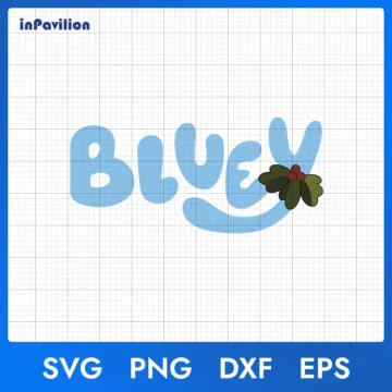 Bluey Logo Christmas SVG, Bluey Christmas SVG | Instant Download
