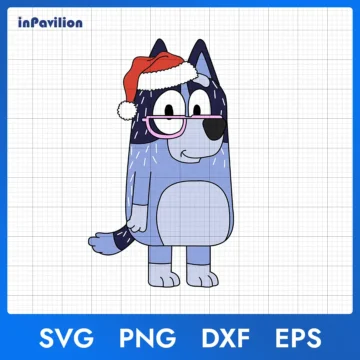 Bluey Nana Christmas SVG Ready for Print & Cut