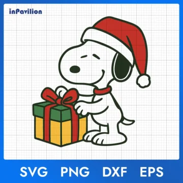 Christmas Snoopy Clipart SVG | Peanuts Holiday Cut Files