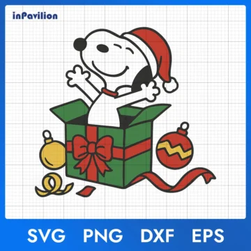 Christmas Snoopy Gif SVG - Snoopy Christmas Design for Cricut