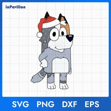 Grandpa Bob Christmas SVG, Bluey Christmas Design for Cricut