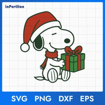 Snoopy Christmas Gif SVG - Peanuts Christmas Vector File