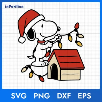 Snoopy Christmas House SVG - Download and Print