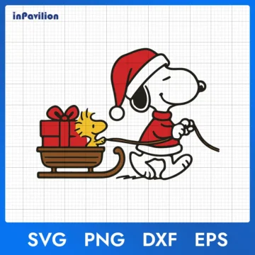 Christmas Snoopy & Woodstock Tree SVG | Peanuts Holiday Design