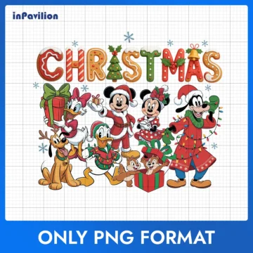Mickey & Friends Merry Christmas PNG - Ready for Print & Cut