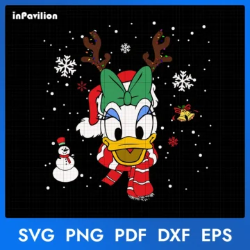 Daisy Duck Face Christmas SVG, Disney Christmas SVG | Instant Download