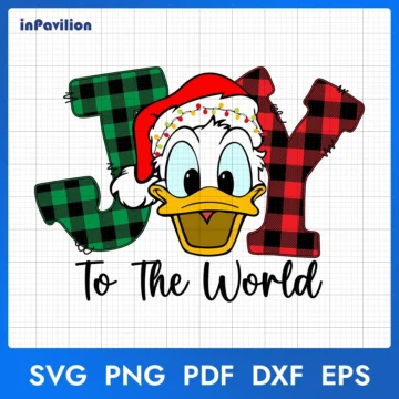 Donald Duck Christmas Joy To The World SVG | Digital Files Download