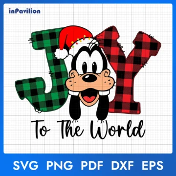 Goofy Christmas Joy To The World SVG, Disney Christmas SVG for Sublimation