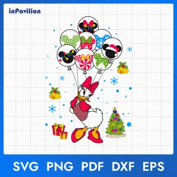 Daisy Balloons Christmas SVG, Disney Christmas SVG | Printable Designs