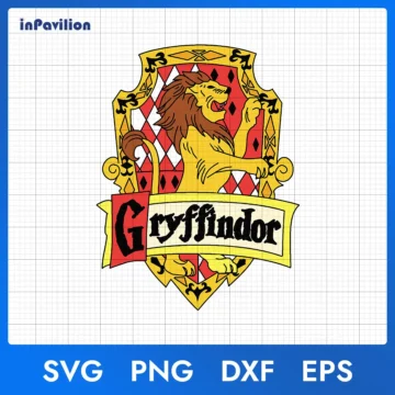 Gryffindor Crest SVG, Harry Potter Gryffindor SVG | Ready for Print & Cut