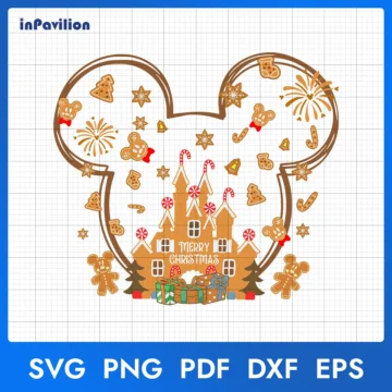 Mickey Ears Cookie Castle SVG Design for Sublimation
