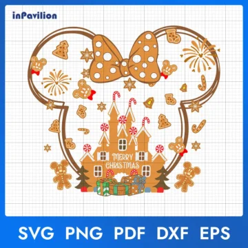 Minnie Ears Cookie Castle SVG Design Sublimation Designs