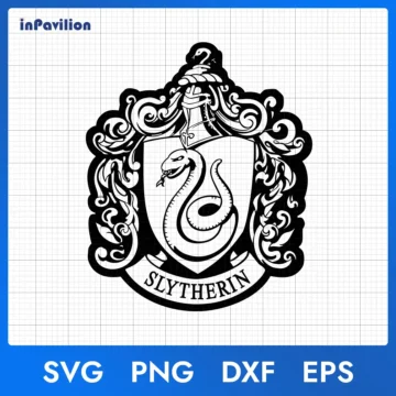 Slytherin Emblem Outline SVG, Slytherin Logo SVG - Instant Download
