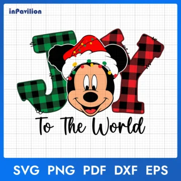 Mickey Christmas Joy To The World SVG, Disney Christmas SVG | Instant Download