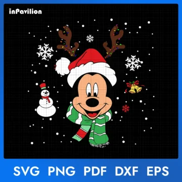 Mickey Face Christmas SVG, Mickey Christmas SVG | Files for Cricut