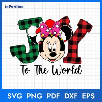 Minnie Christmas Joy To The World SVG, Minnie Christmas SVG Cricut Files