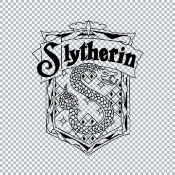 Slytherin House Outline SVG, Slytherin House Logo SVG | Printable Clipart