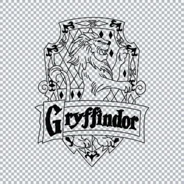 Gryffindor Crest Outline SVG, Harry Potter Logo SVG | Printable Designs