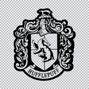 Hufflepuff Emblem Outline SVG Files for Cricut & Silhouette