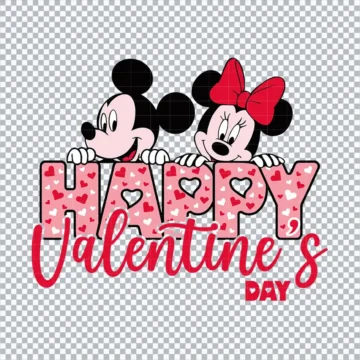 Happy Valentine's Mickey And Minnie SVG | Premium Files