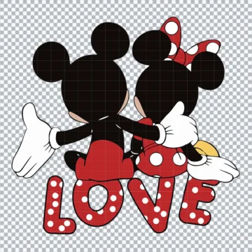 Love Mickey & Minnie Valentine SVG | Printable Files