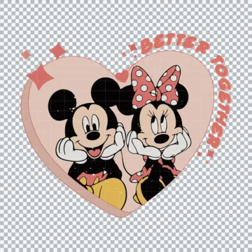Mickey & Minnie Couples Valentine SVG | Instant Download