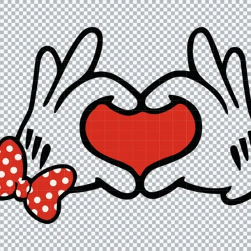 Minnie Head Castle Valentine SVG | Editable Vector Files