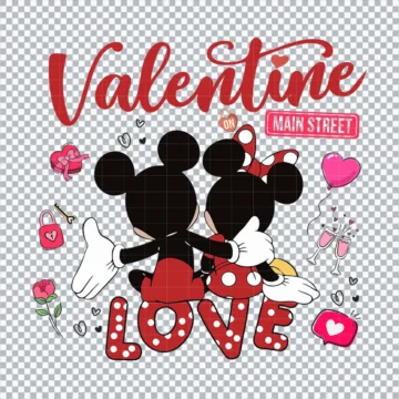 Couple Mickey And Minnie Love SVG for DIY Crafts