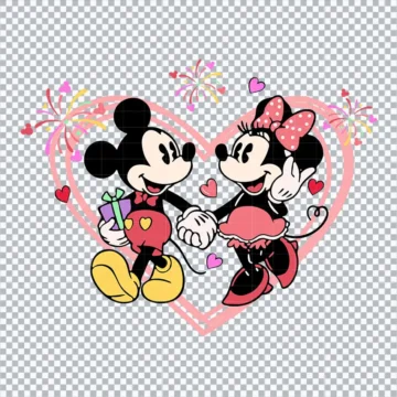 Disney Couple Firework Valentine SVG | Instant Download