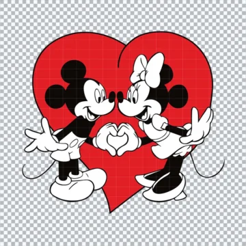 Disney Couple Heart Valentine SVG | Files for Cricut