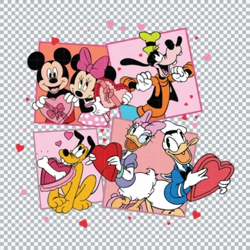 Disney Friends Valentine SVG | Printable PNG Set