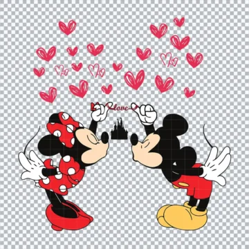 Mickey And Minnie Love Valentine SVG | High Quality Vector