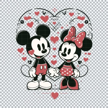 Disney Valentine Mickey And Minnie SVG for Sublimation