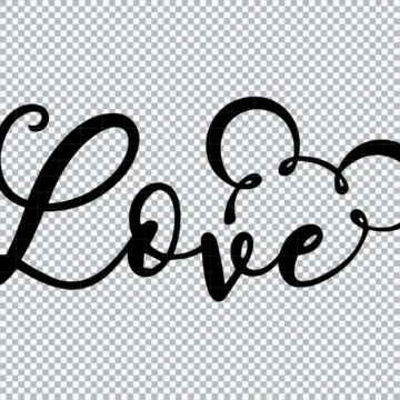 Love Mickey Ears SVG, Mickey Valentine SVG | Files for Cricut