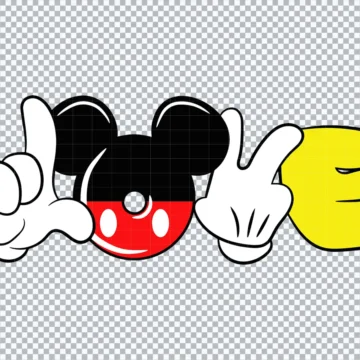 Love Mickey Hands SVG, Mickey Valentine SVG | Cut File Download