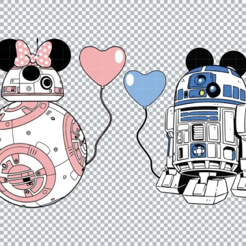 Mickey & Minnie Music Valentine SVG | Printable Art