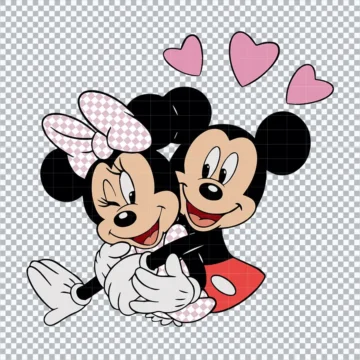 Mickey & Minnie Castle Valentine SVG | Digital Download