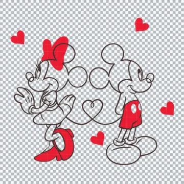 Mickey & Minnie On Main Street SVG | Printable Designs