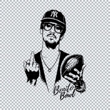 Bad Bunny Benito Bowl SVG, PNG, DXF, EPS for Cricut, Sublimation or More - Digital Download