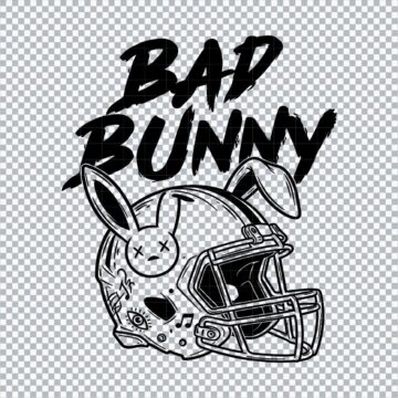 Bad Bunny Football Helmets SVG, PNG, DXF, EPS for Cricut, DIY Crafts or More - Instant Access