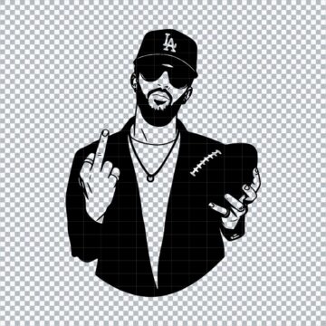 Bad Bunny NFL Funny SVG, PNG, DXF, EPS for Cricut, Craft Projects or More - Download Now