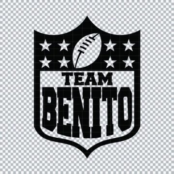Bad Bunny Team Benito Nfl Logo Black SVG, PNG, DXF, EPS, AI for Cricut, T-Shirt Printing or More - Free Design Download