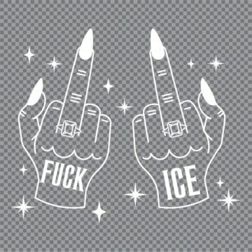 Fuck Ice Middle Finger SVG, PNG, DXF, EPS, AI for Cricut, Mug Printing or More - Instant Download